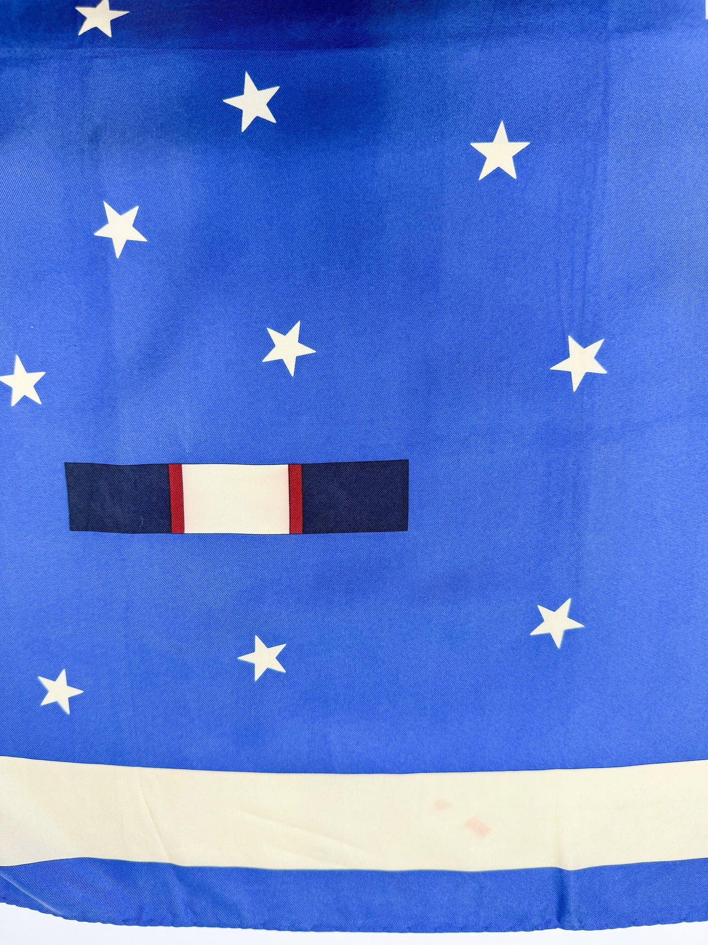 Vintage Breuer Nautical Bear Navy Blue Scarf
