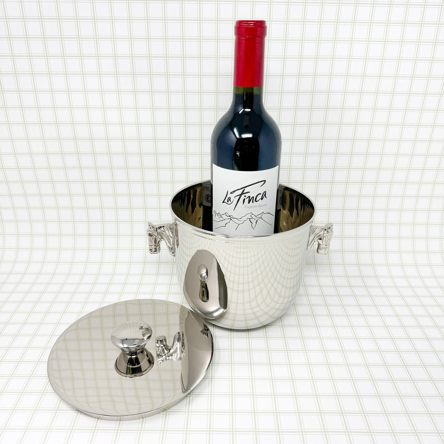 Silver Horse Head Ice Bucket