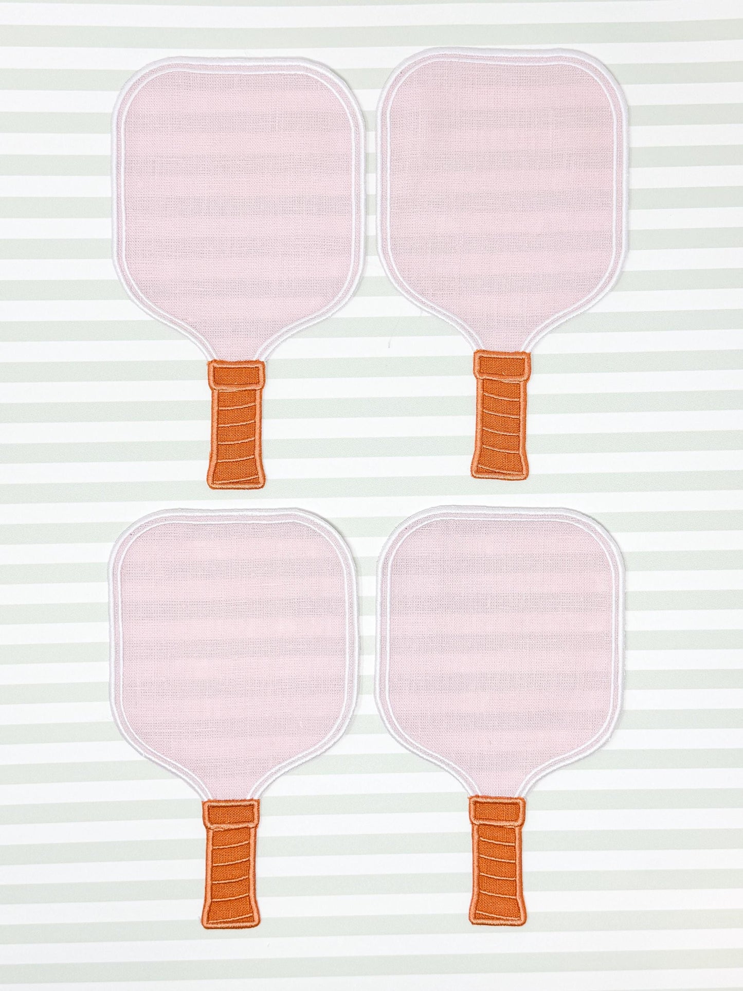 Pickleball Paddle Linen Cocktail Napkins, Set of 4