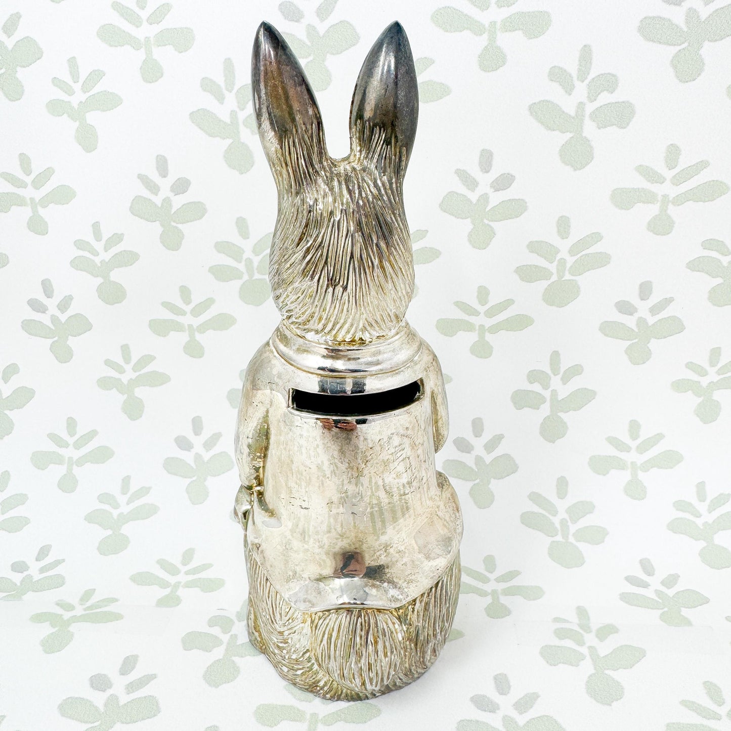 Vintage Godinger Peter Rabbit Silver Piggy Bank