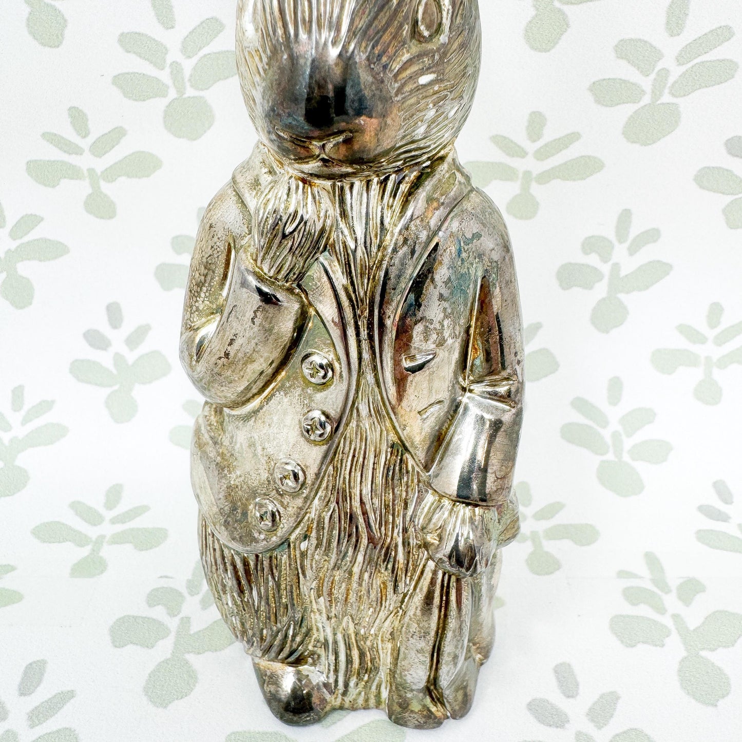 Vintage Godinger Peter Rabbit Silver Piggy Bank