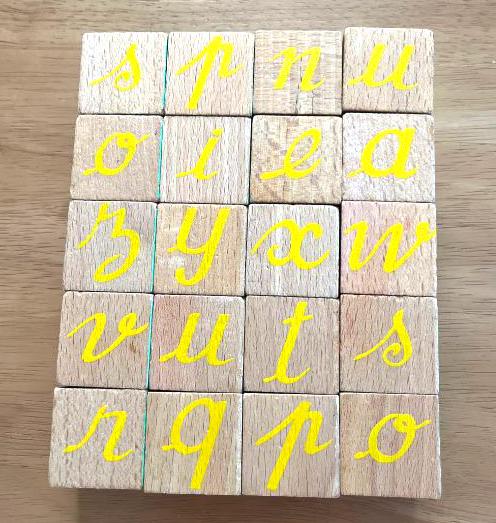 Vintage Babar the Elephant Wood Block Alphabet Puzzle