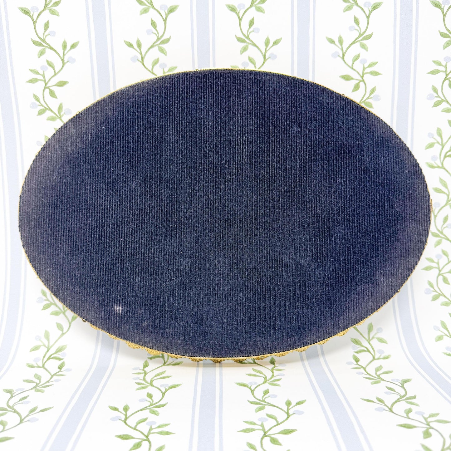 Vintage Brass Filigree Mirrored Vanity Tray