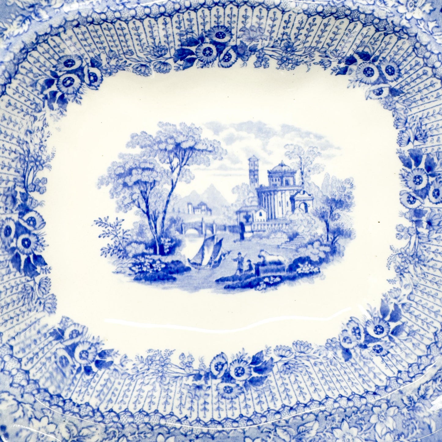 Antique Ridgway "Grecian" Transferware Lidded Tureen