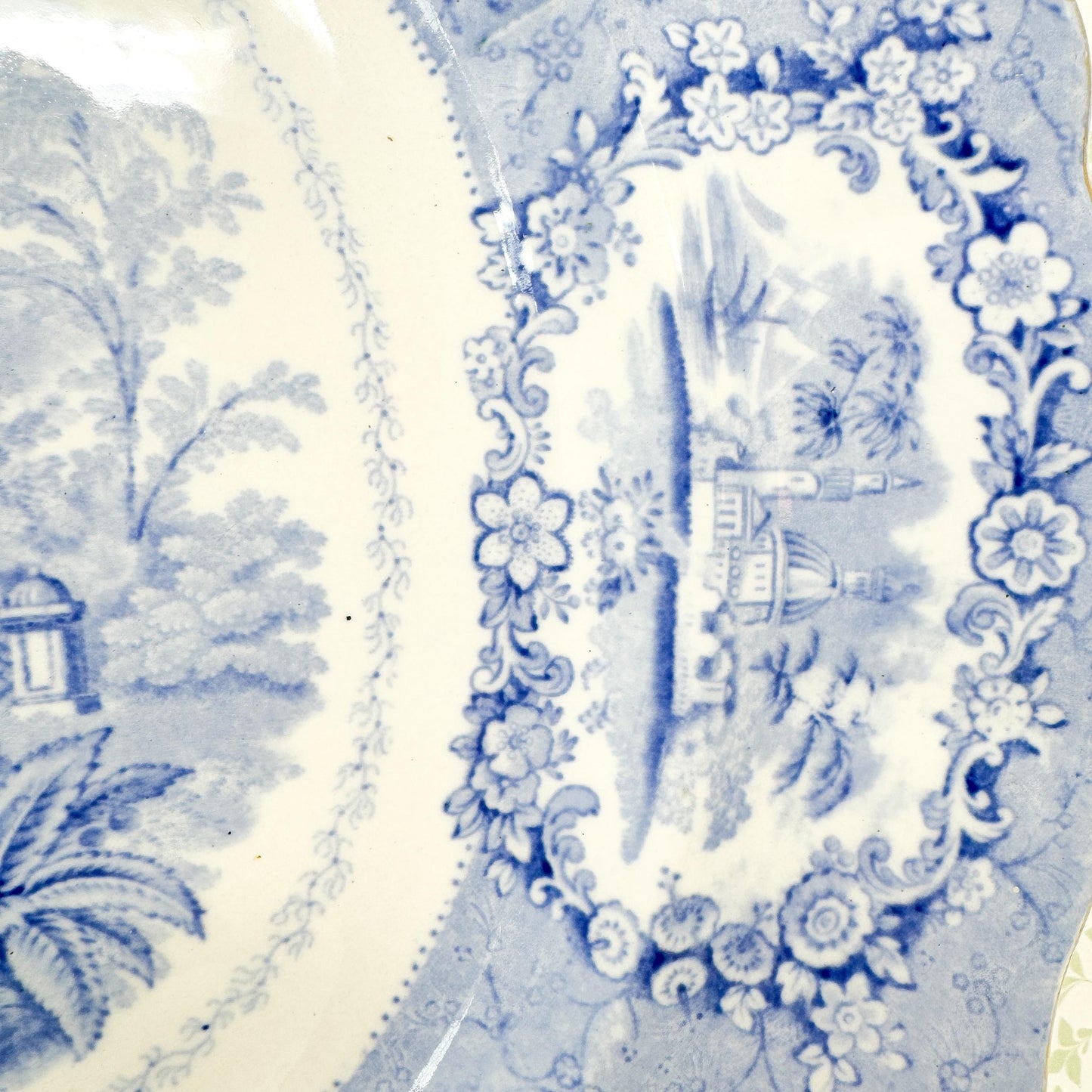 Antique Ridgway "Oriental" Transferware Serving Platter, 17"