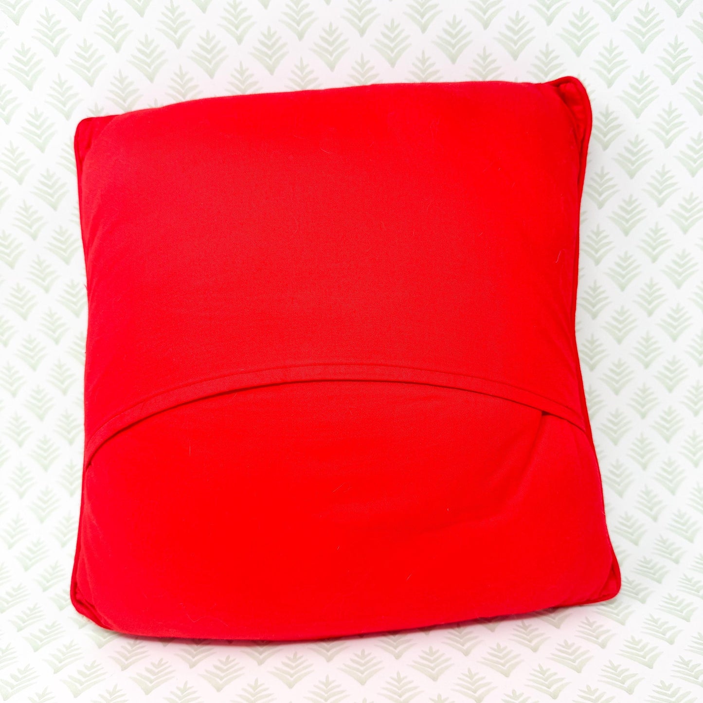 Vintage Christmas Needlepoint Pillow, Candy Cane