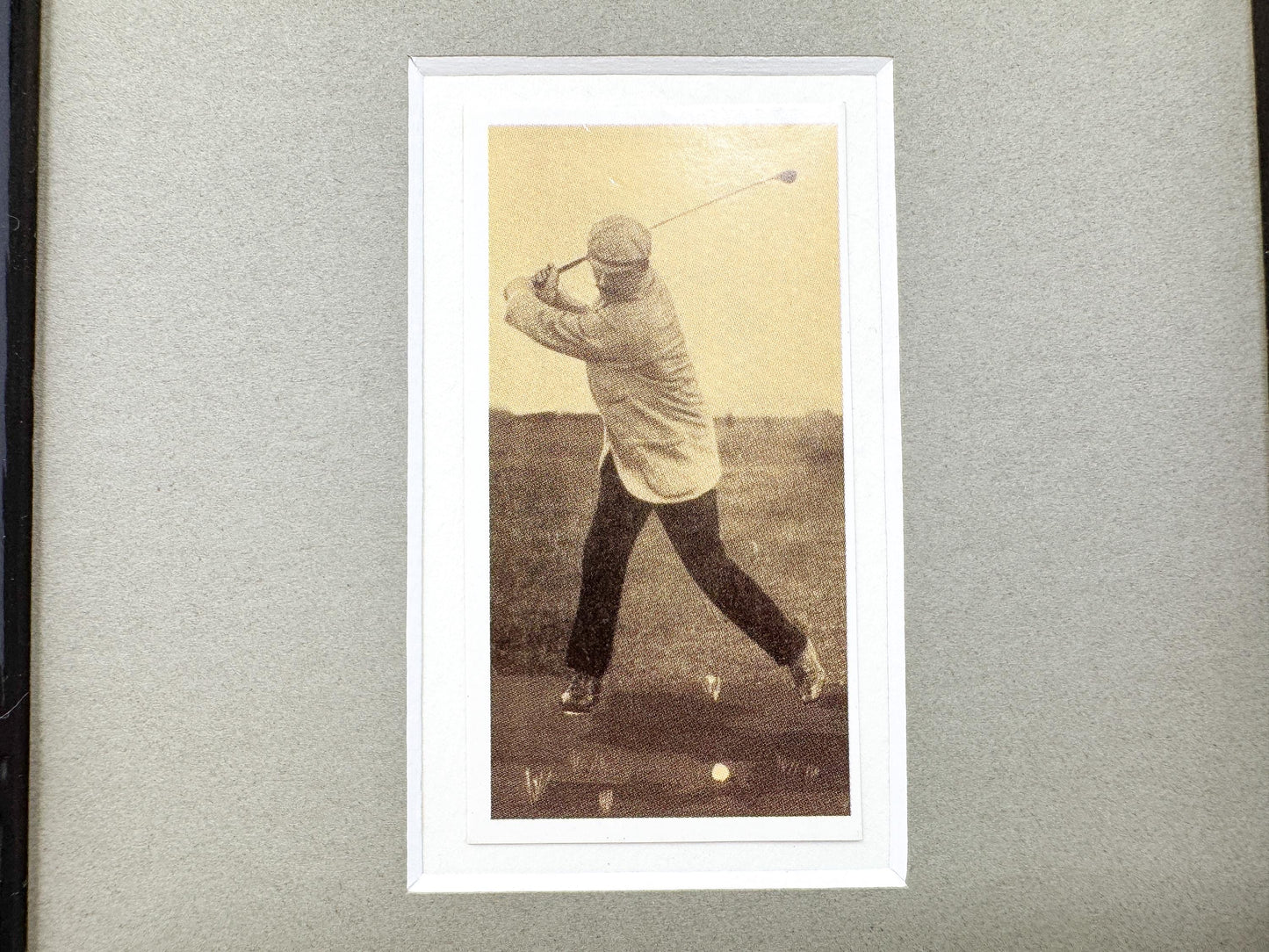 Framed Vintage Golf Cigarette Card, c. 1988