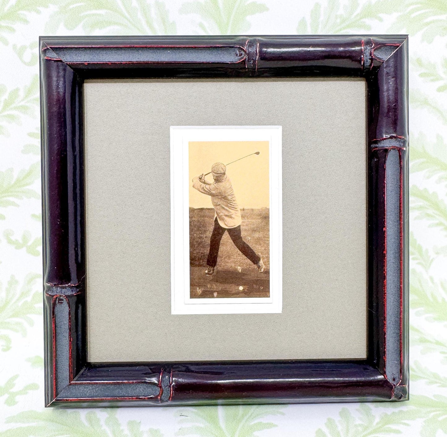 Framed Vintage Golf Cigarette Card, c. 1988