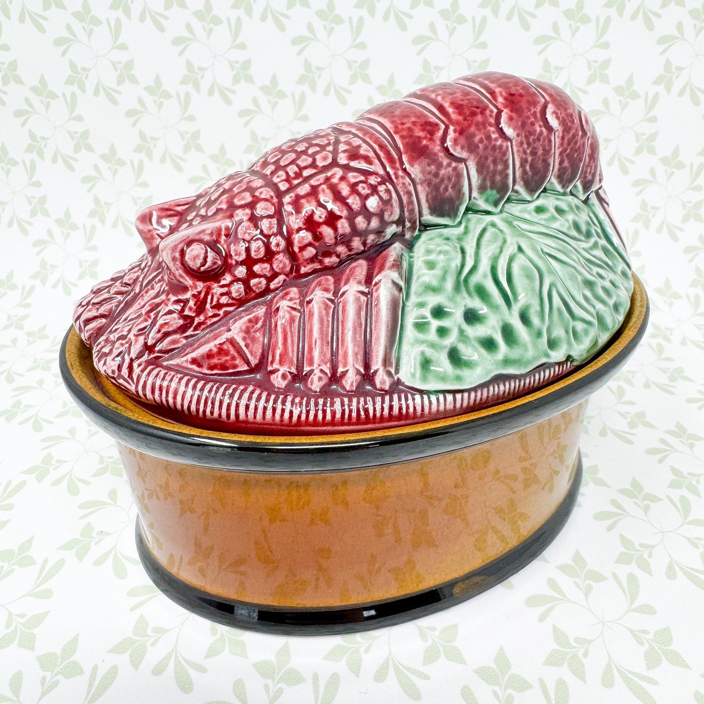 Vintage Lobster Majolica Tureen