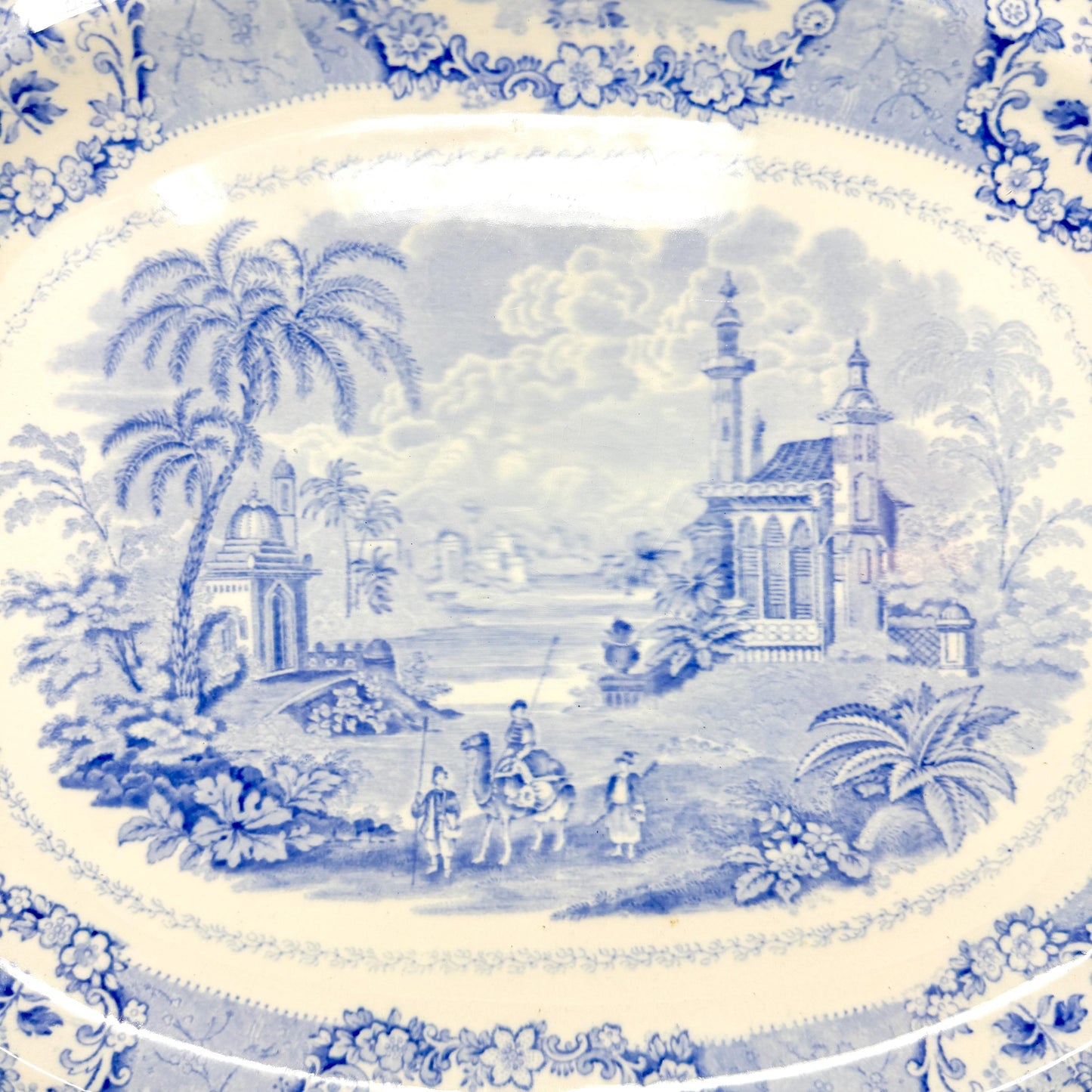 Antique Ridgway "Oriental" Transferware Serving Platter, 17"
