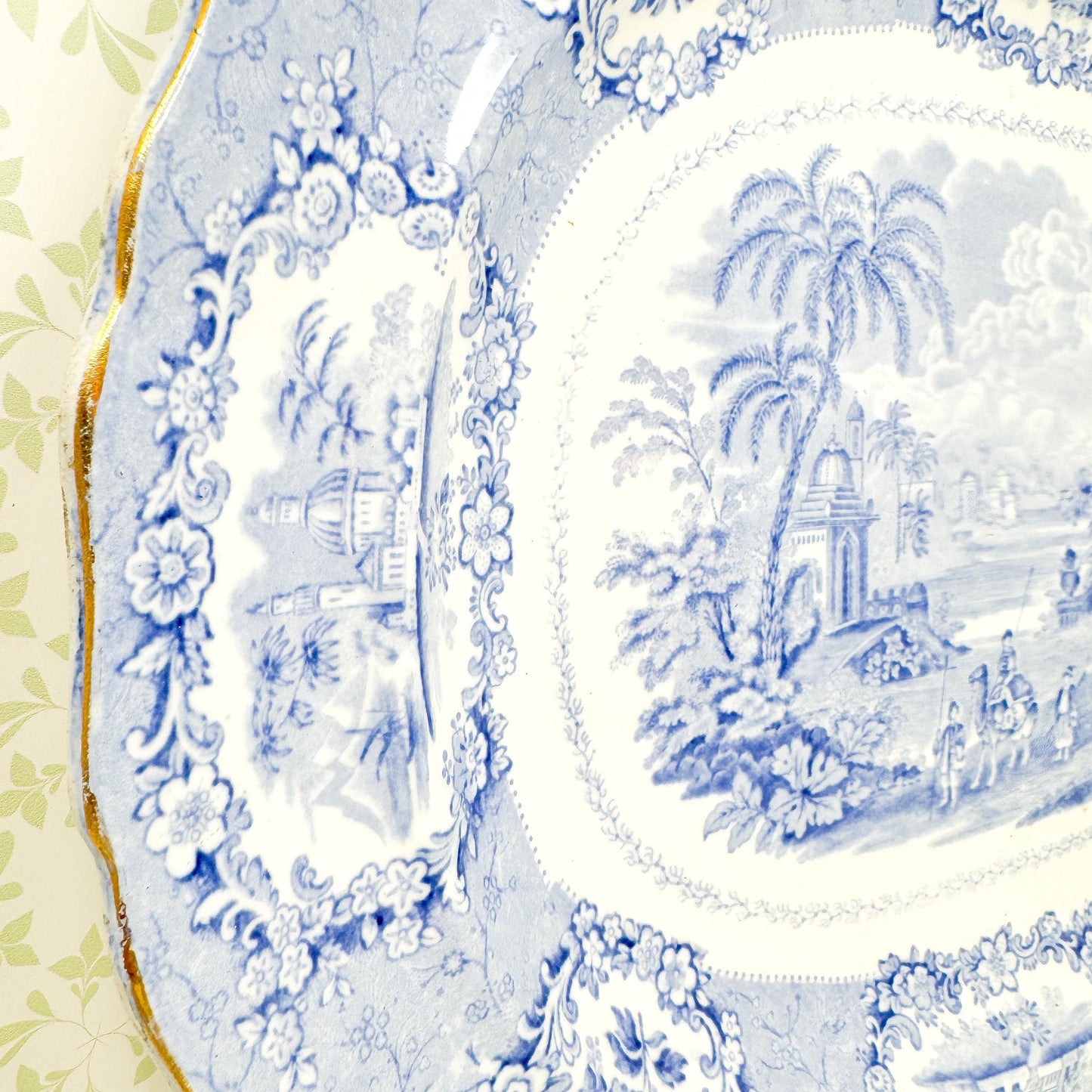 Antique Ridgway "Oriental" Transferware Serving Platter, 17"