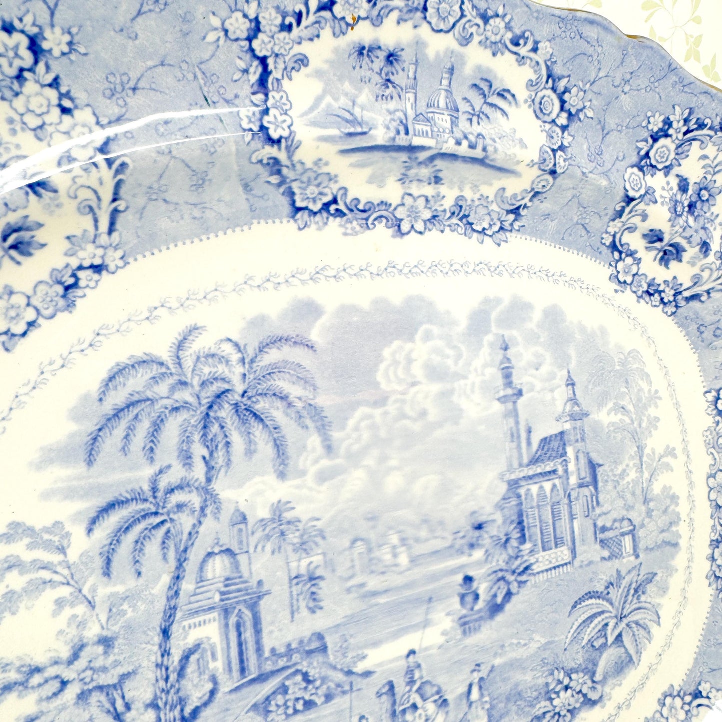 Antique Ridgway "Oriental" Transferware Serving Platter, 17"