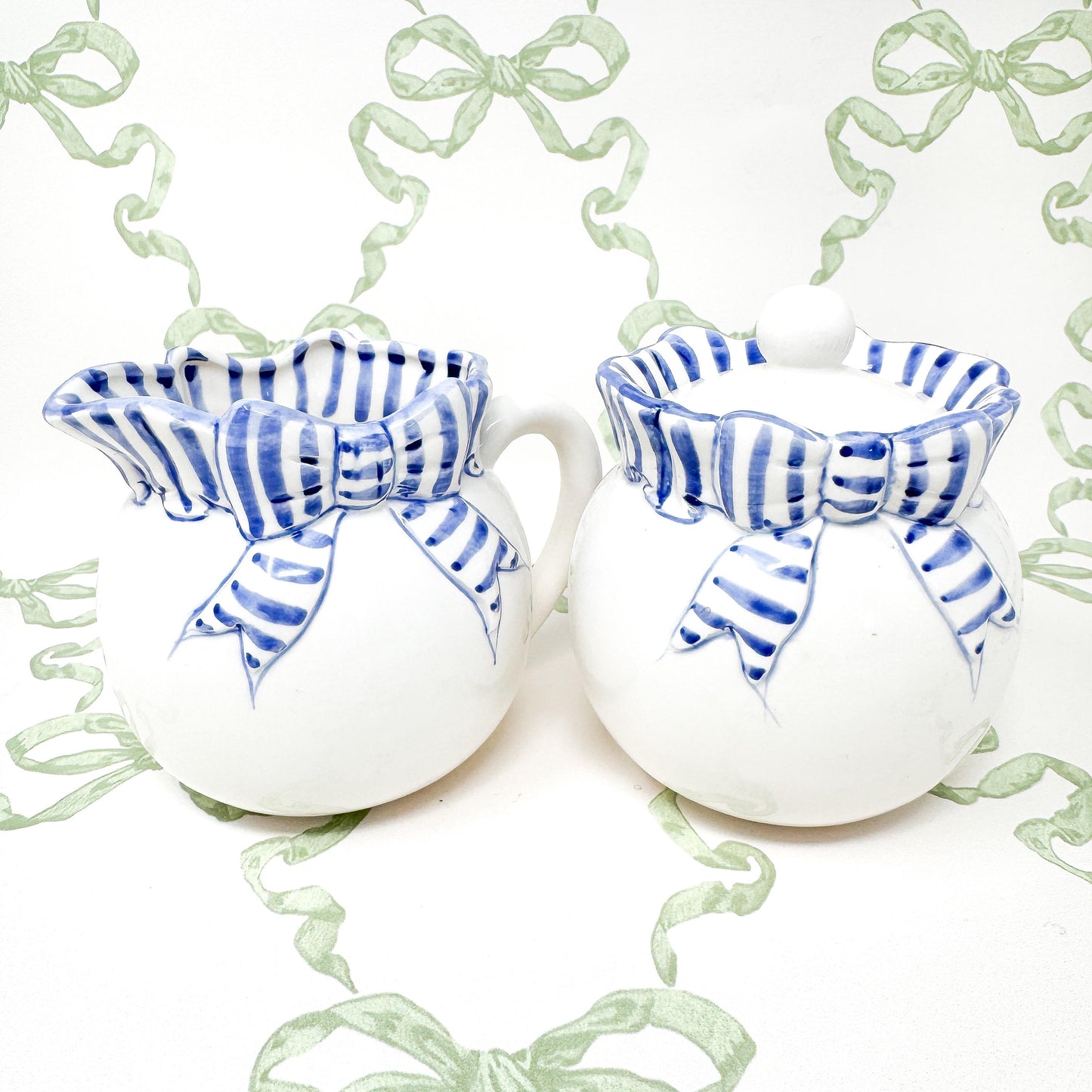 Vintage Haldon Group Blue Ribbon Tea Set
