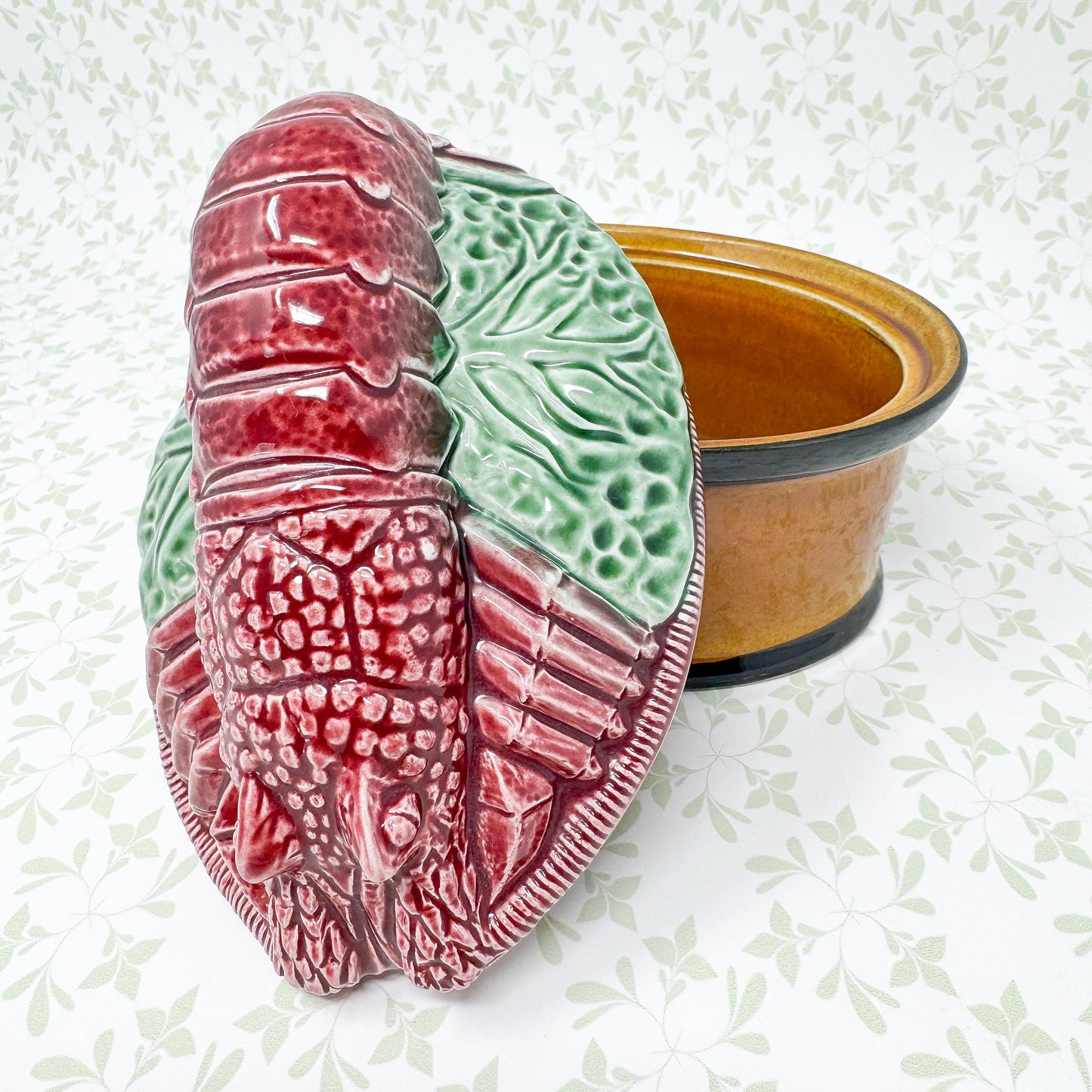 Vintage Lobster Majolica Tureen