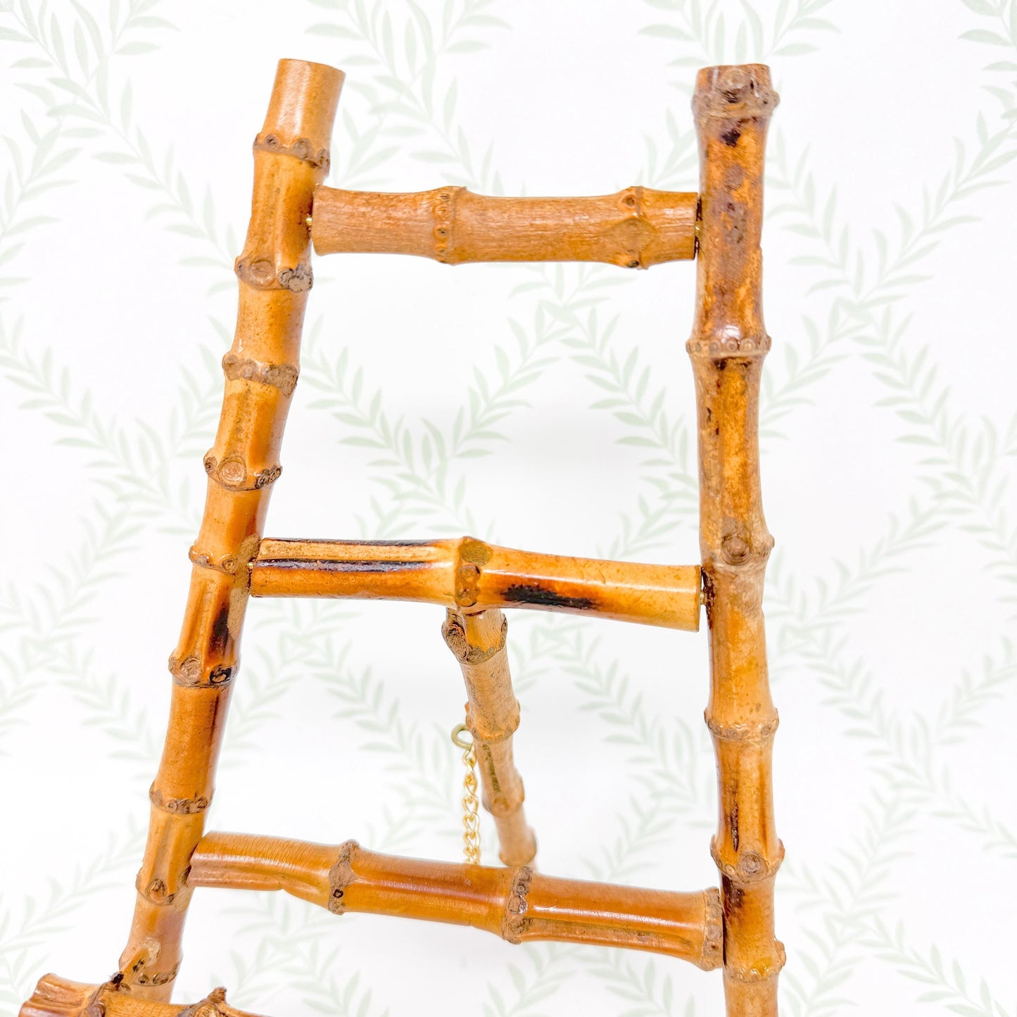 Vintage 11" Burnt Bamboo Table Easel