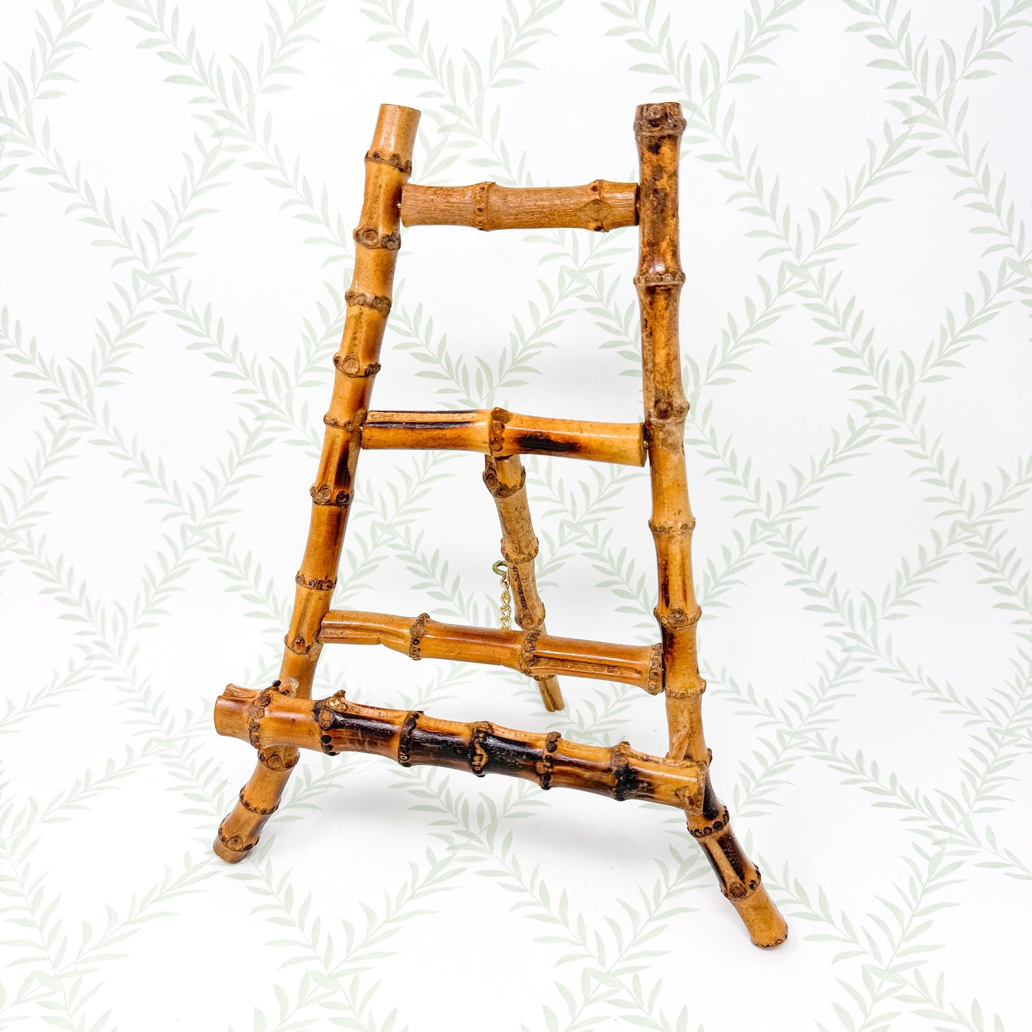 Vintage 11" Burnt Bamboo Table Easel