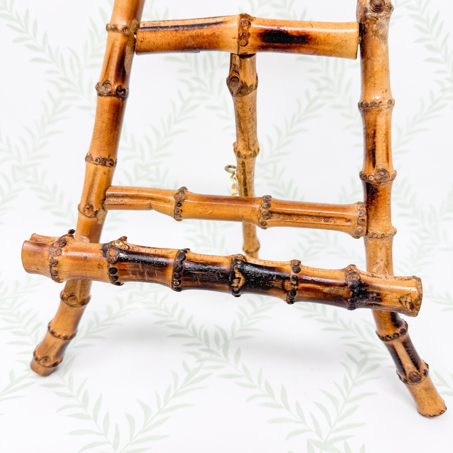 Vintage 11" Burnt Bamboo Table Easel