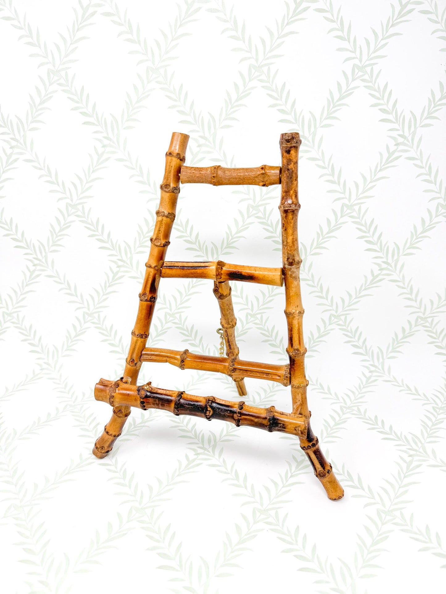 Vintage 11" Burnt Bamboo Table Easel