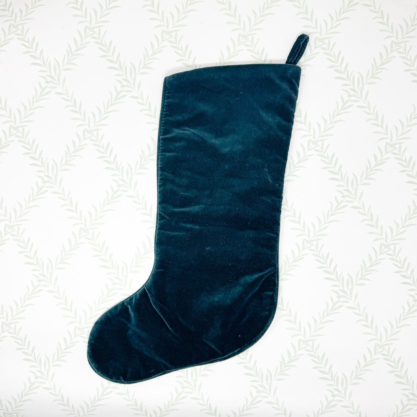 Vintage Needlepoint Christmas Stocking, Teddy Bear