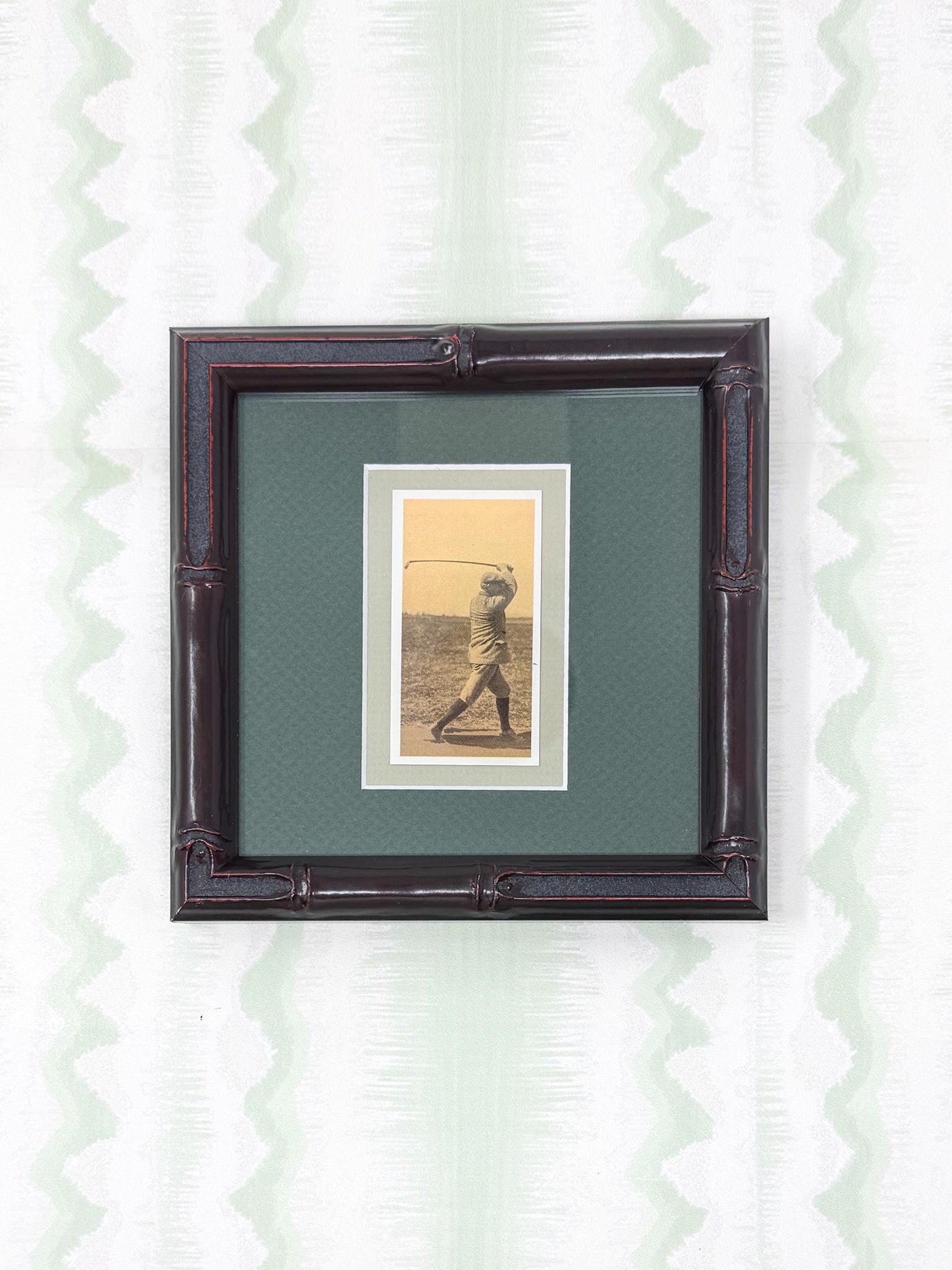 Framed Vintage Golf Cigarette Card, c. 1988