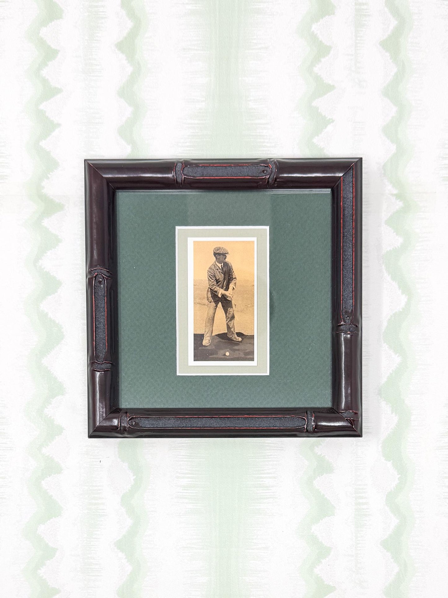 Framed Vintage Golf Cigarette Card, c. 1988