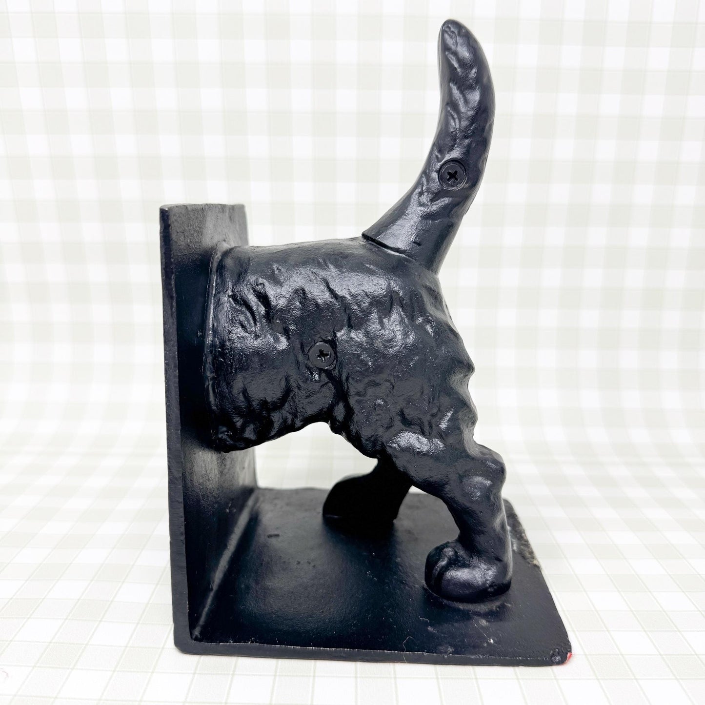 Vintage Cast Iron Dog Bookend