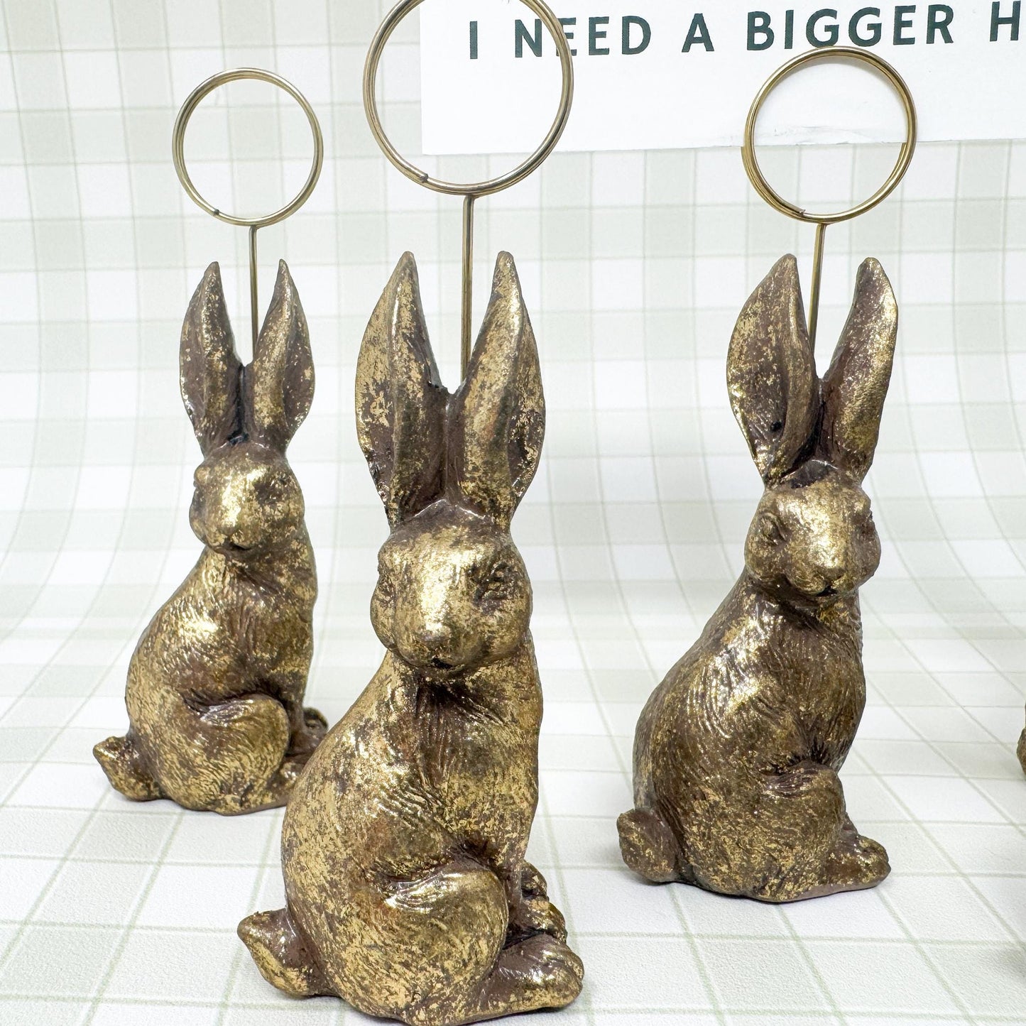 Gold Easter Bunny Place Card/Photo Holders
