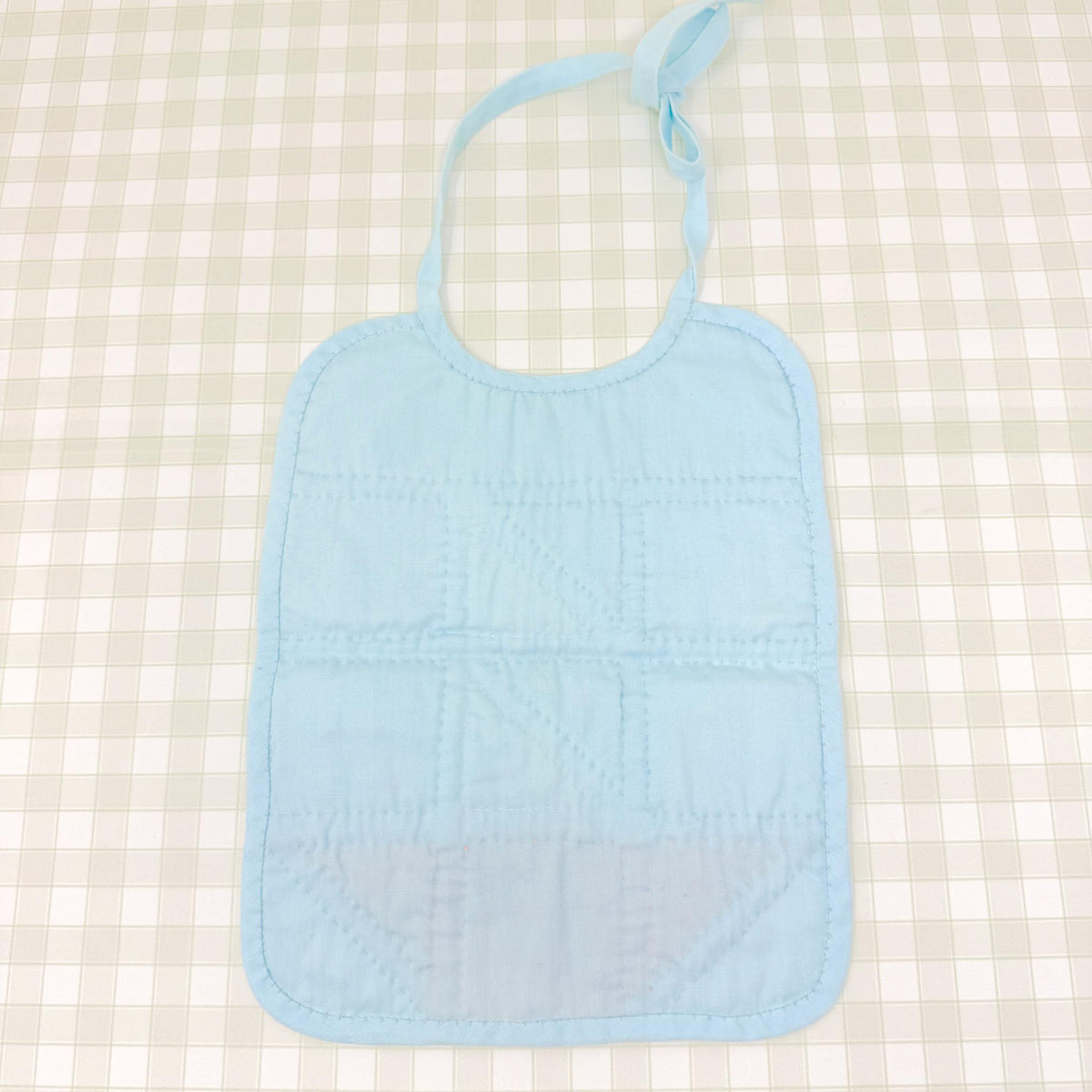 Vintage Handmade Sailboat Baby Bib, Red and Blue