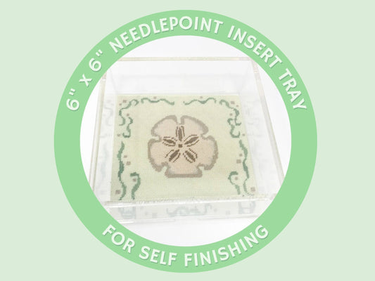 6x6" Needlepoint Acrylic Insert Tray - Self-Finishing