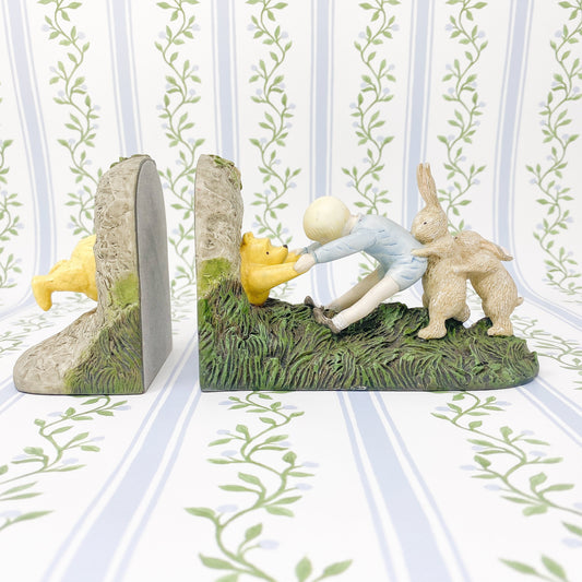 Vintage Winnie the Pooh Bookends - Pooh In Hole