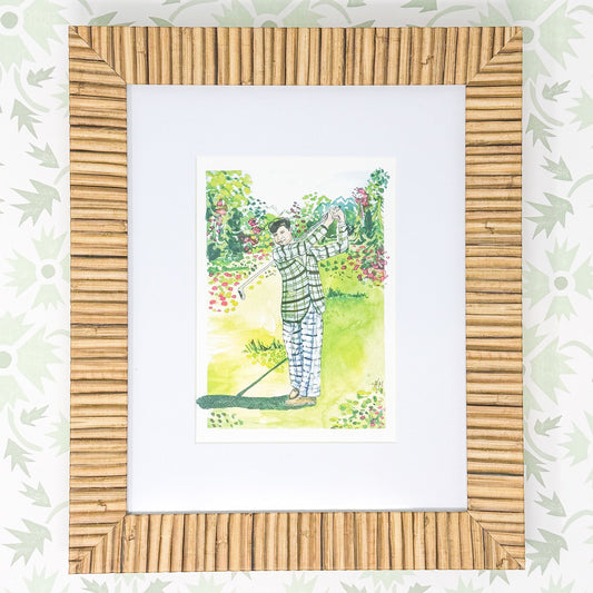 Framed Watercolor Golf Print