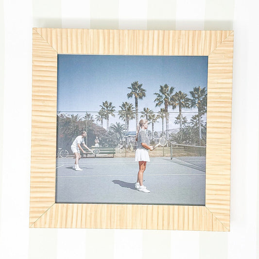 Framed 8x8" Slim Aarons Tennis Print