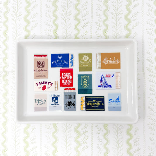 Ceramic Tray, Boston Matchbooks
