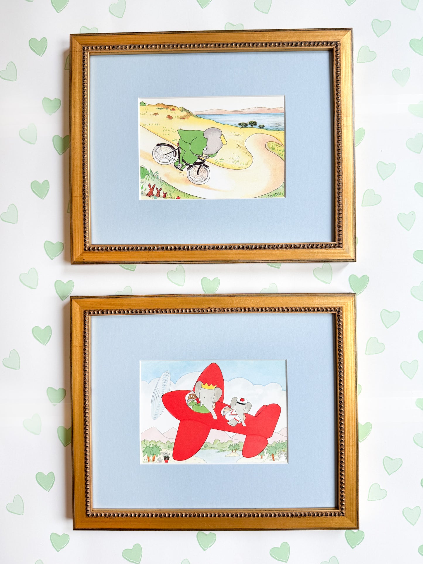 Vintage Babar Postcard, Bedtime