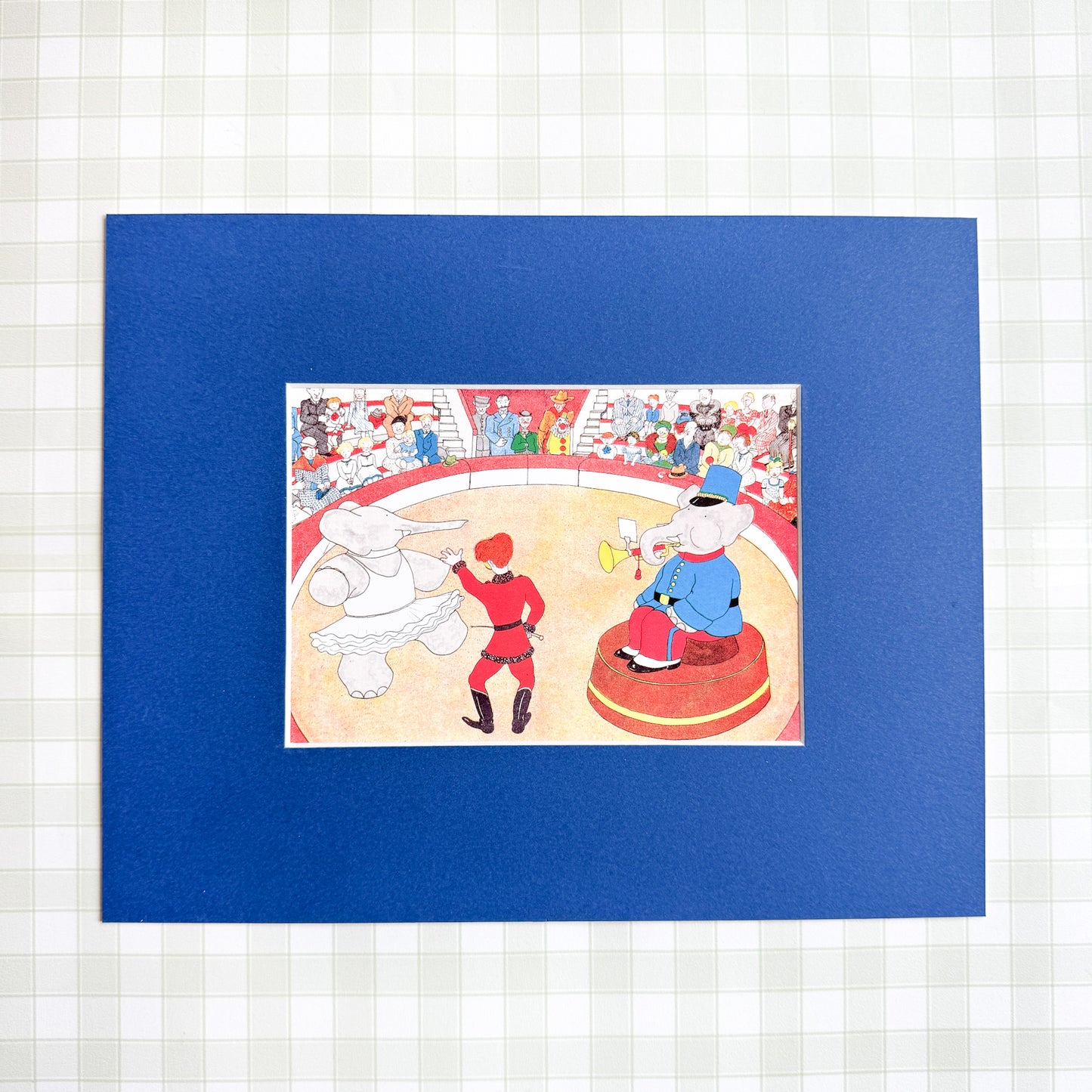 Vintage Babar Postcard, Circus