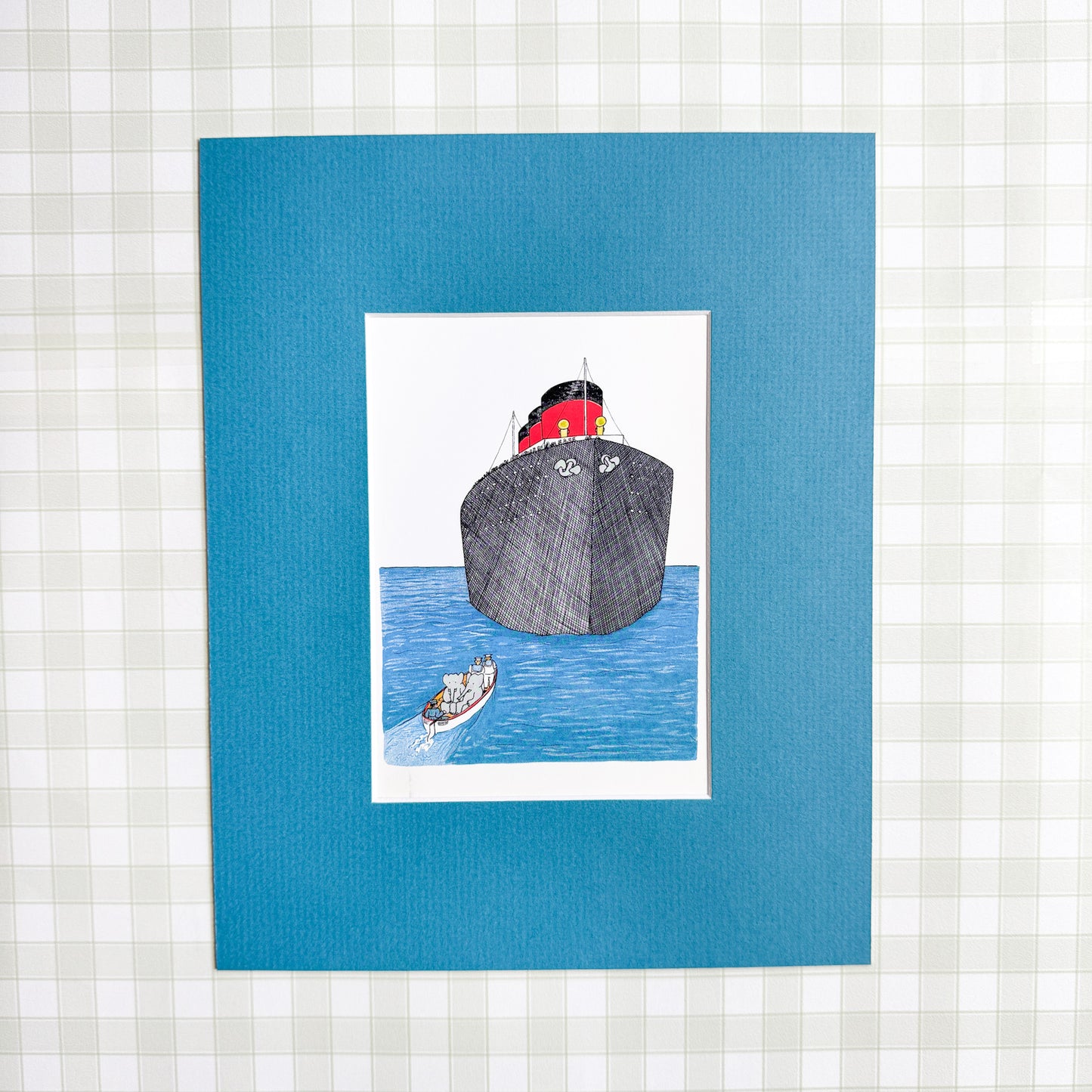 Vintage Babar Postcard, Ship