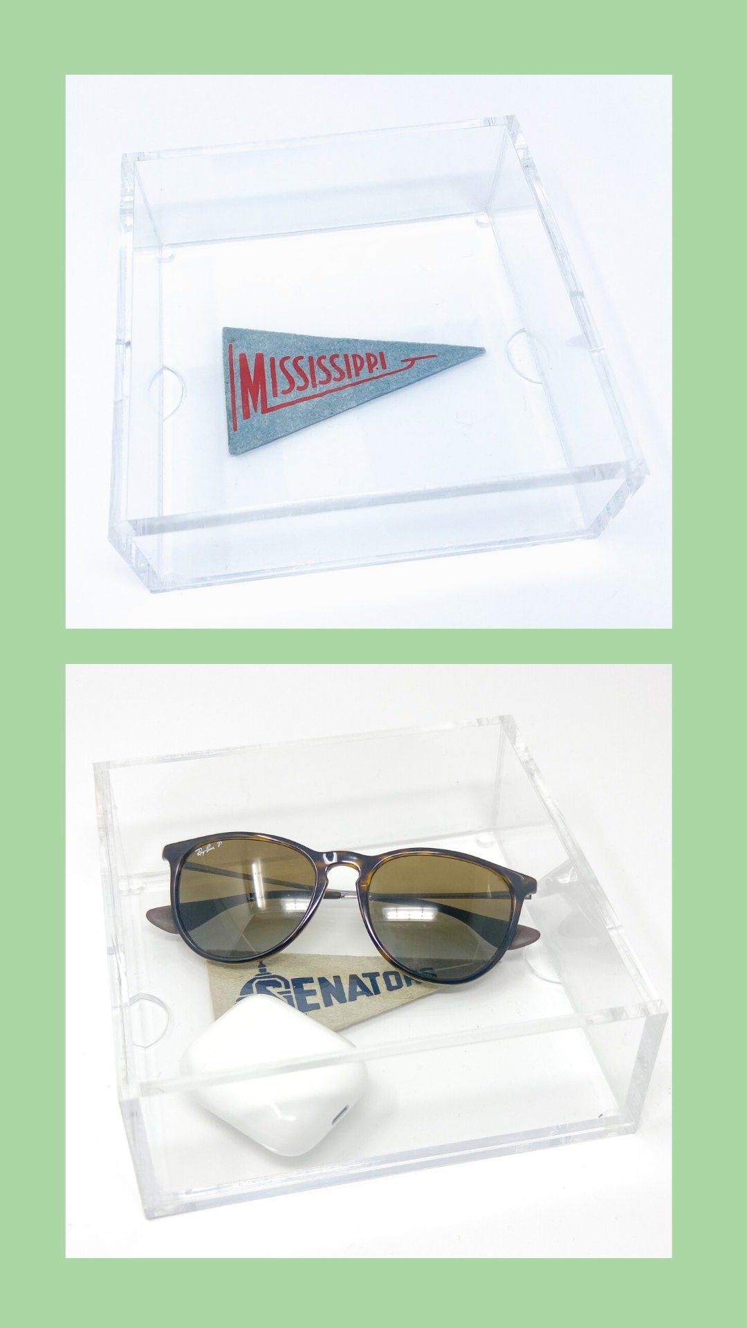 6x6" Needlepoint Acrylic Insert Tray - Self-Finishing