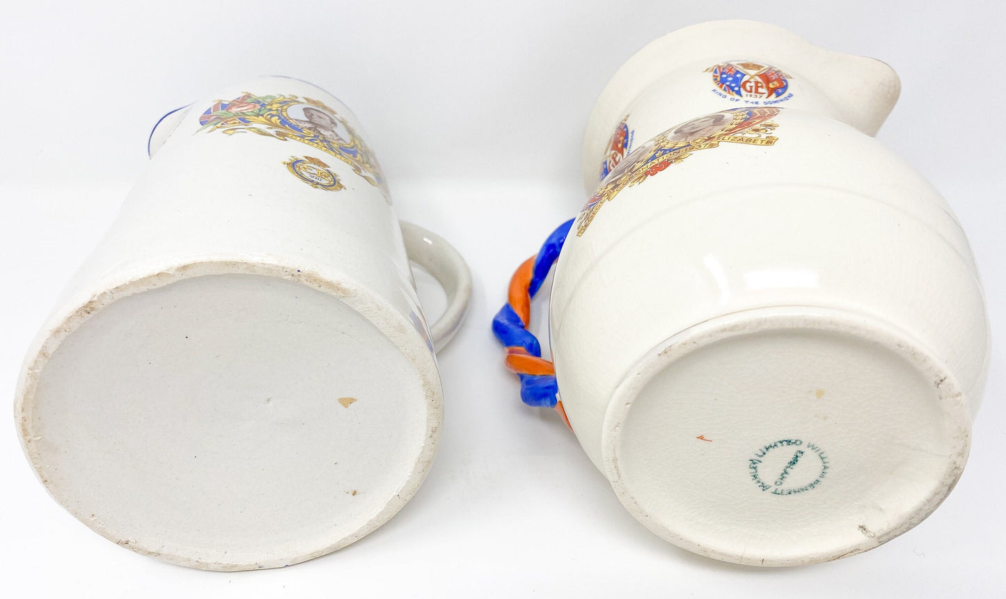 1937 King George VI Coronation Commemorative Pitcher - William Bennett (Hanley) Ltd. England