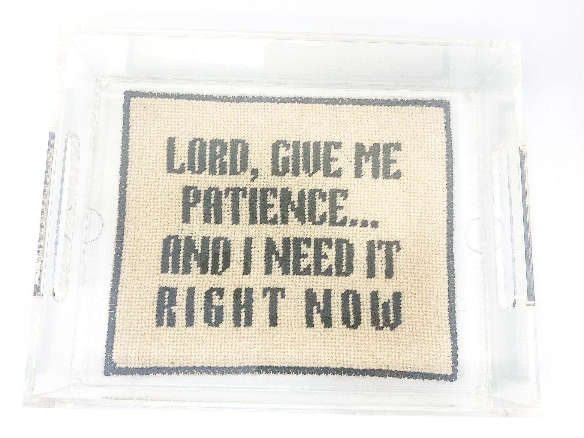 6x6" Needlepoint Acrylic Insert Tray - Self-Finishing