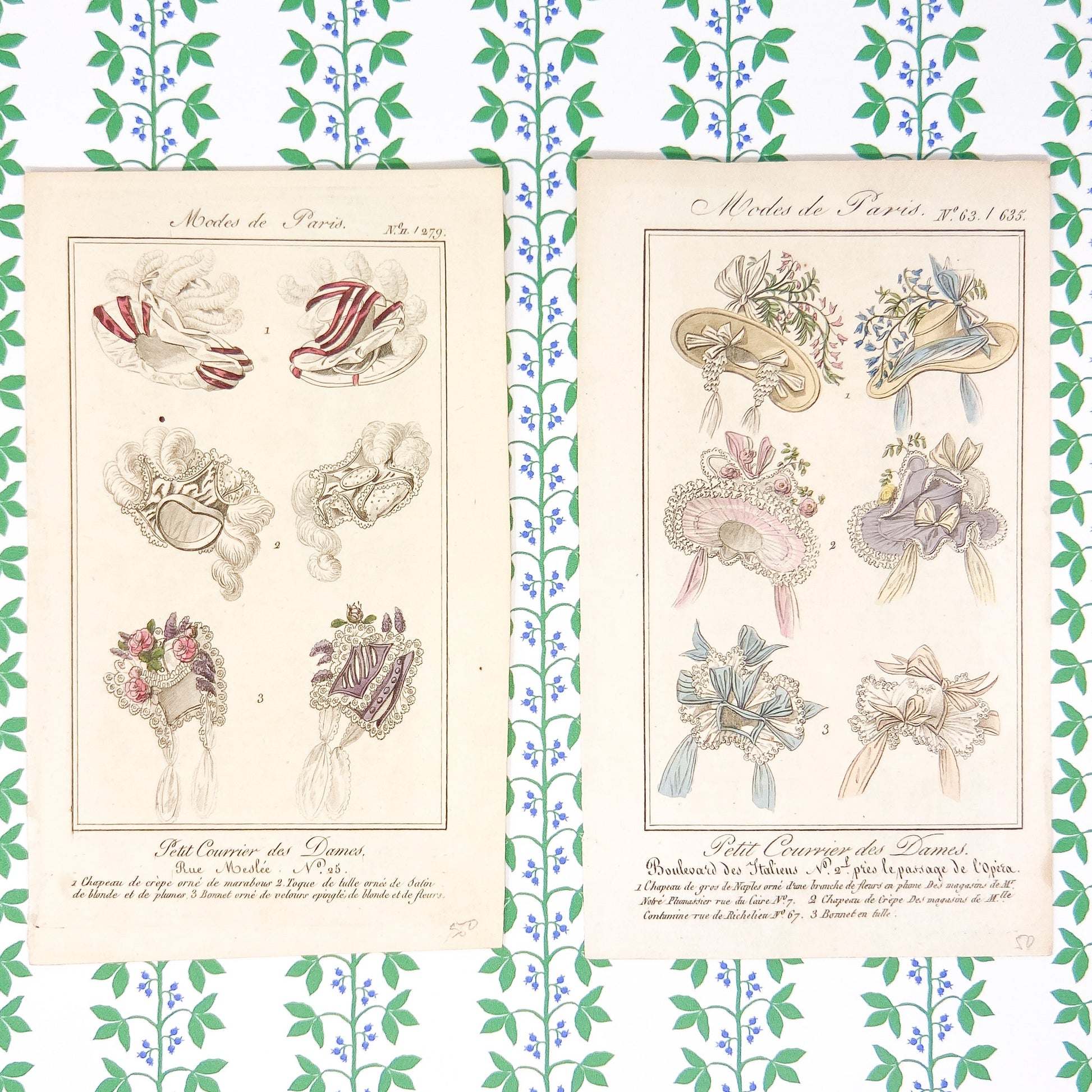 Antique Fashion Plates from Modes De Paris