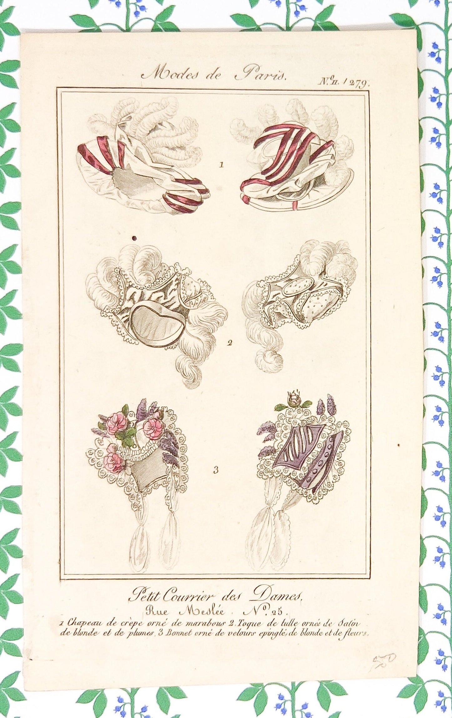 Antique Fashion Plates from Modes De Paris