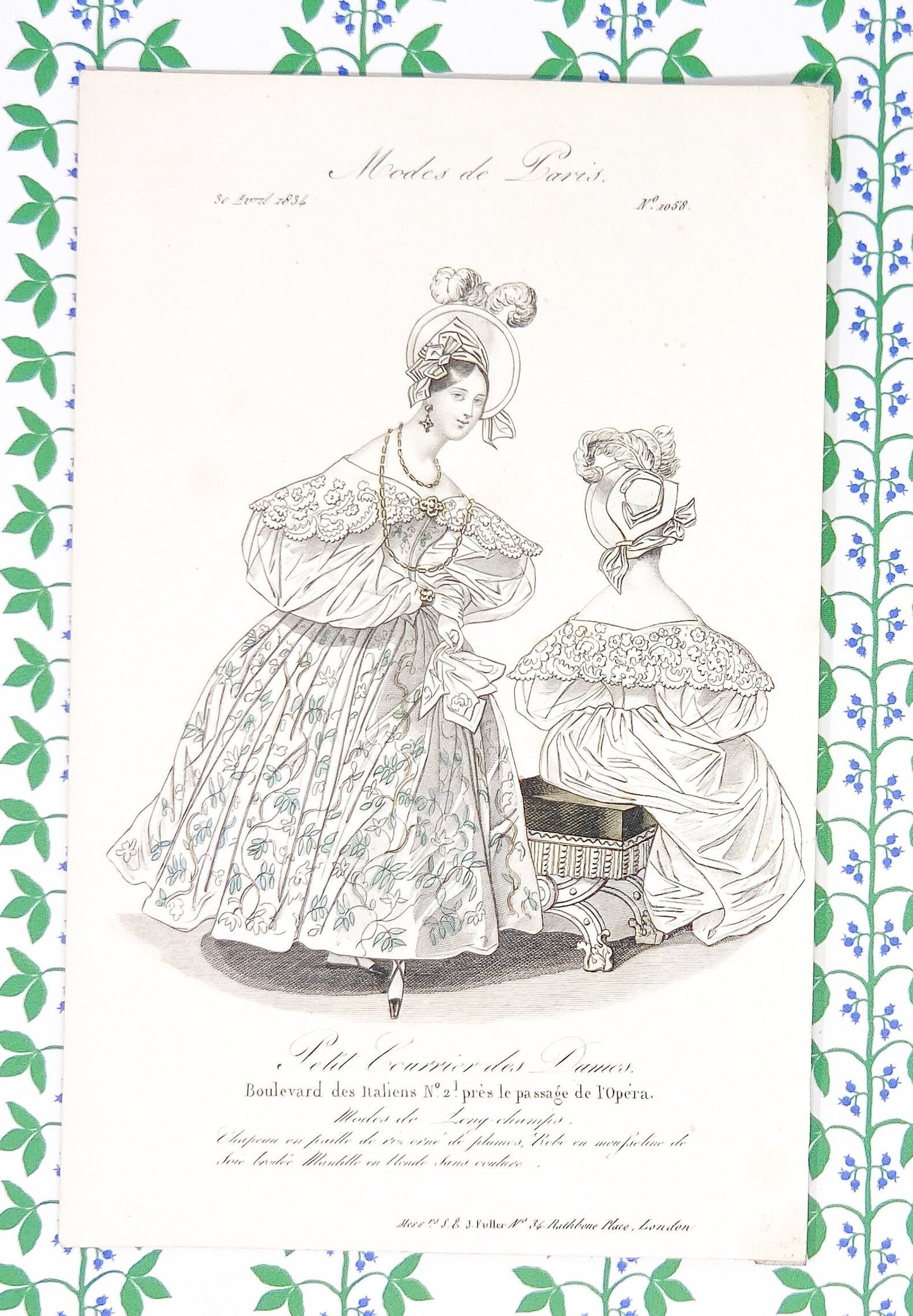 Antique Fashion Plates from Modes De Paris