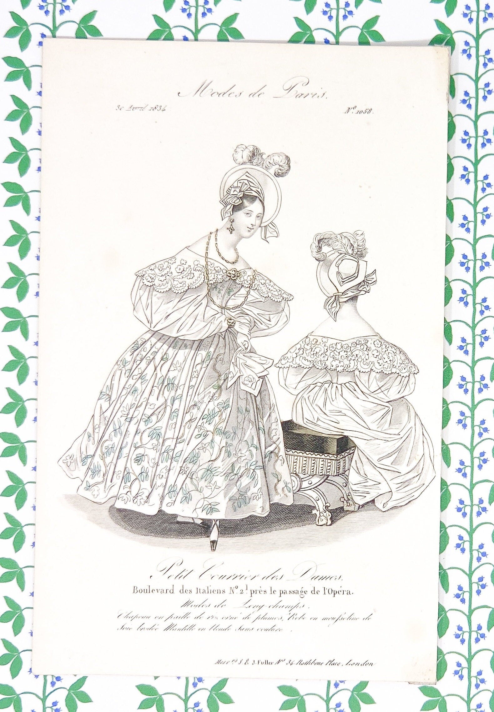 Antique Fashion Plates from Modes De Paris