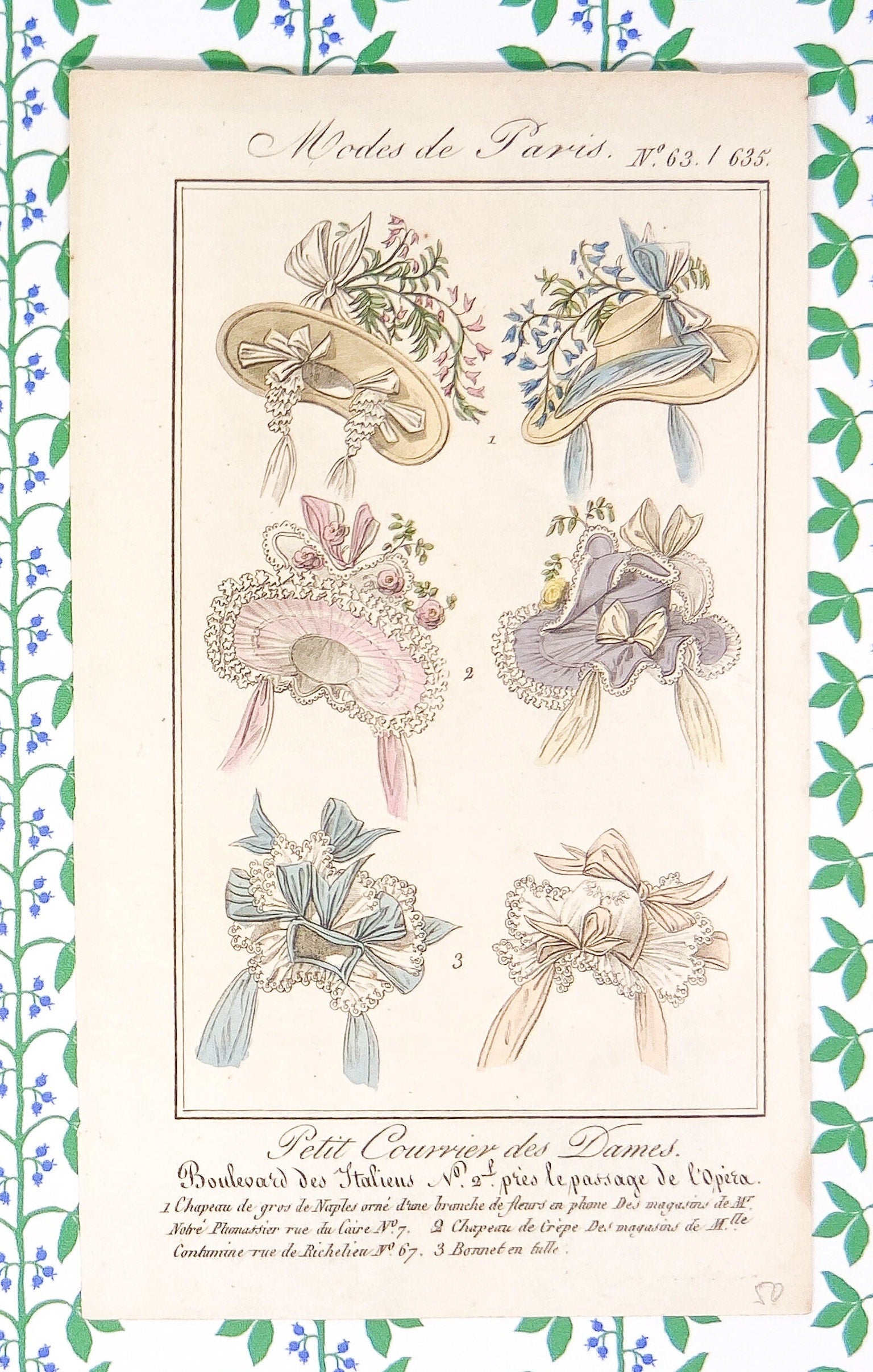 Antique Fashion Plates from Modes De Paris