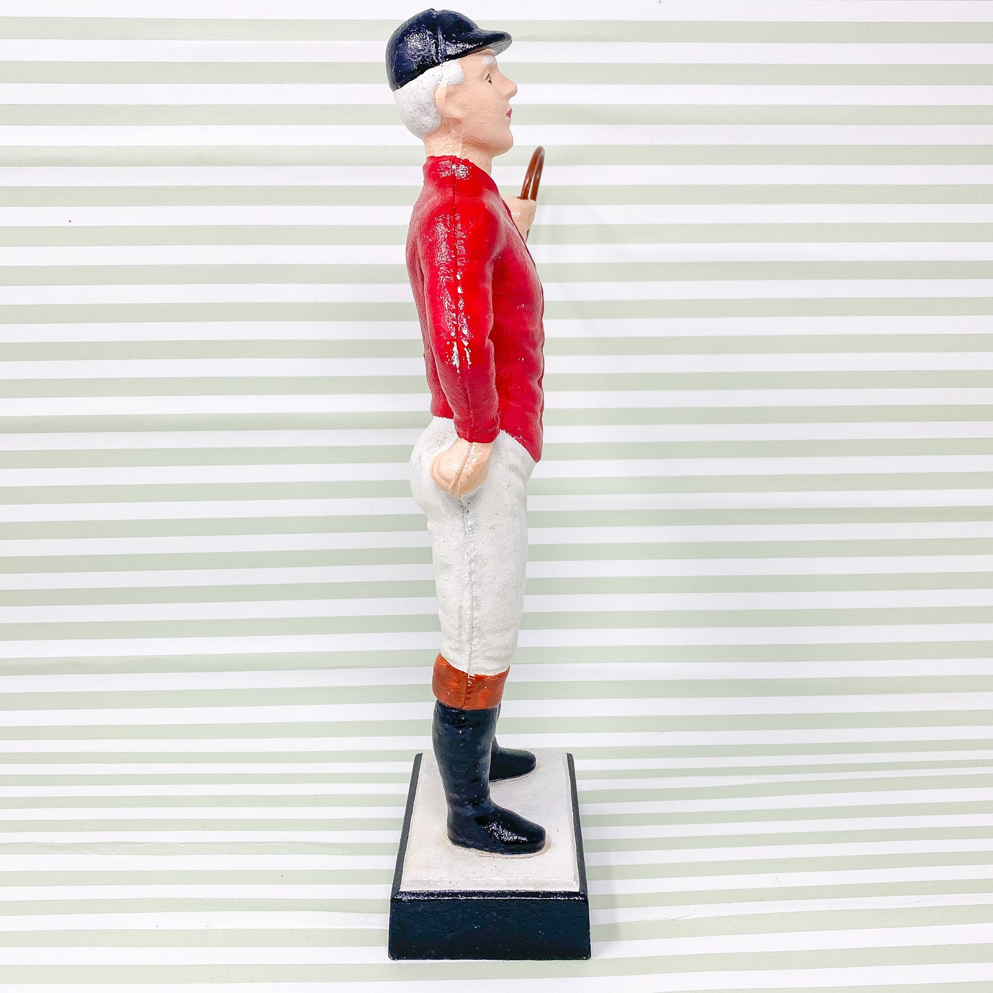 21 Club Style Cast Iron Lawn Jockey - Equestrian Home Decor