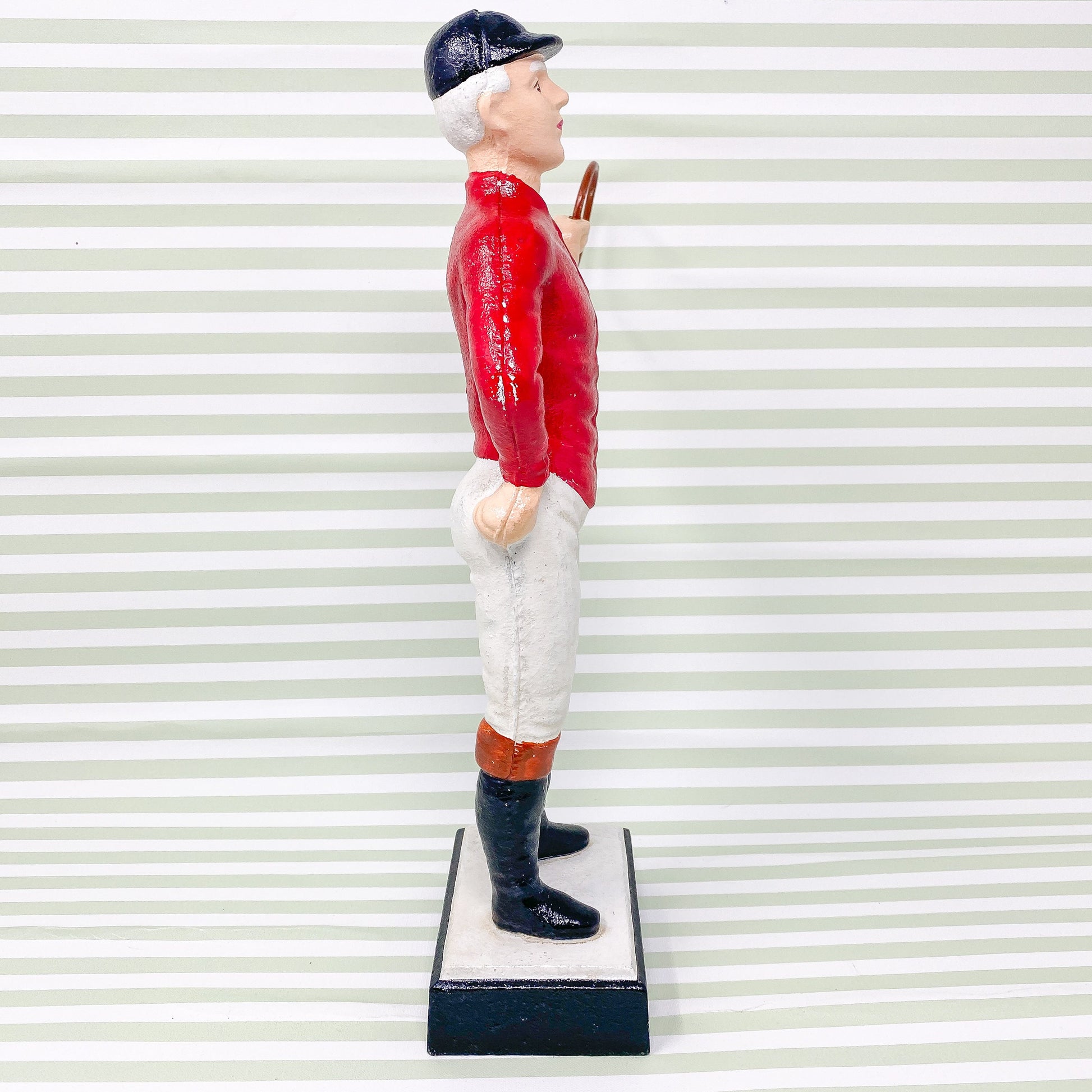21 Club Style Cast Iron Lawn Jockey - Equestrian Home Decor