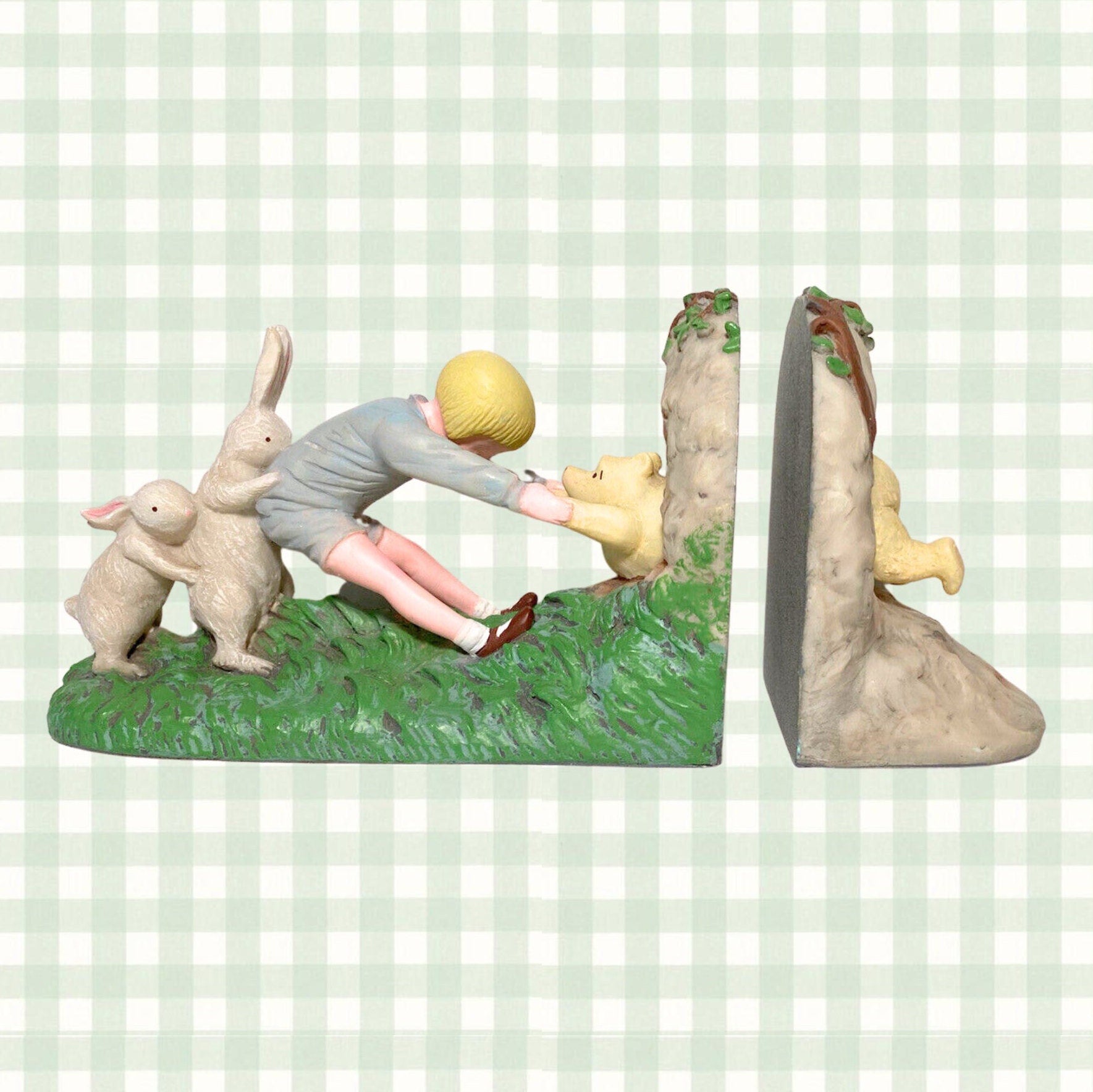 Vintage Winnie the Pooh Charpente Bookends