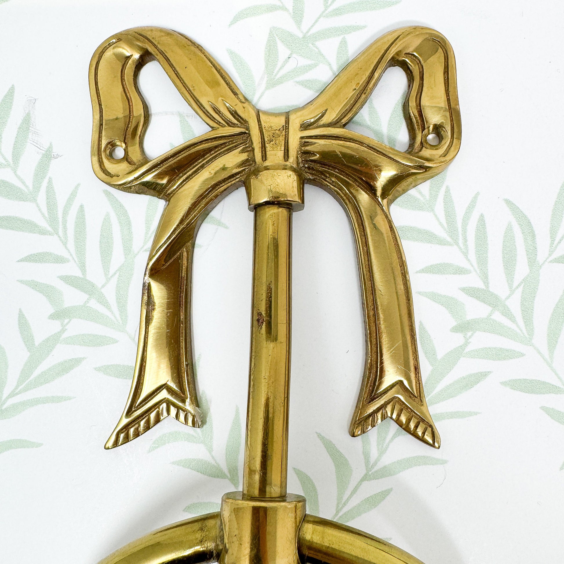 Mid Century Brass Bow Hand Towel Ring