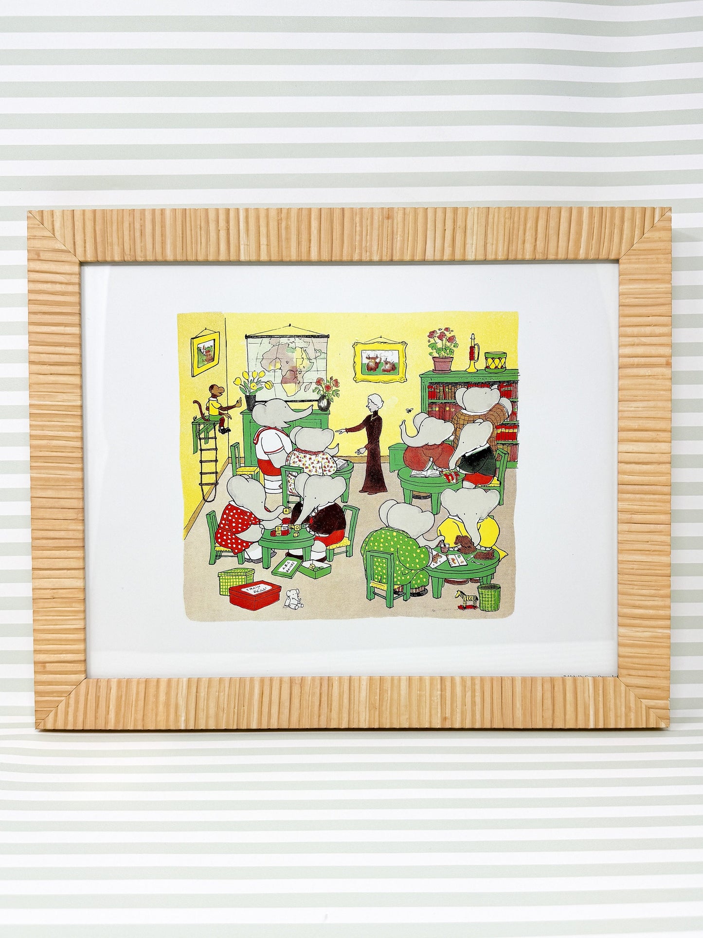 Vintage 11x14" Babar the Elephant Print