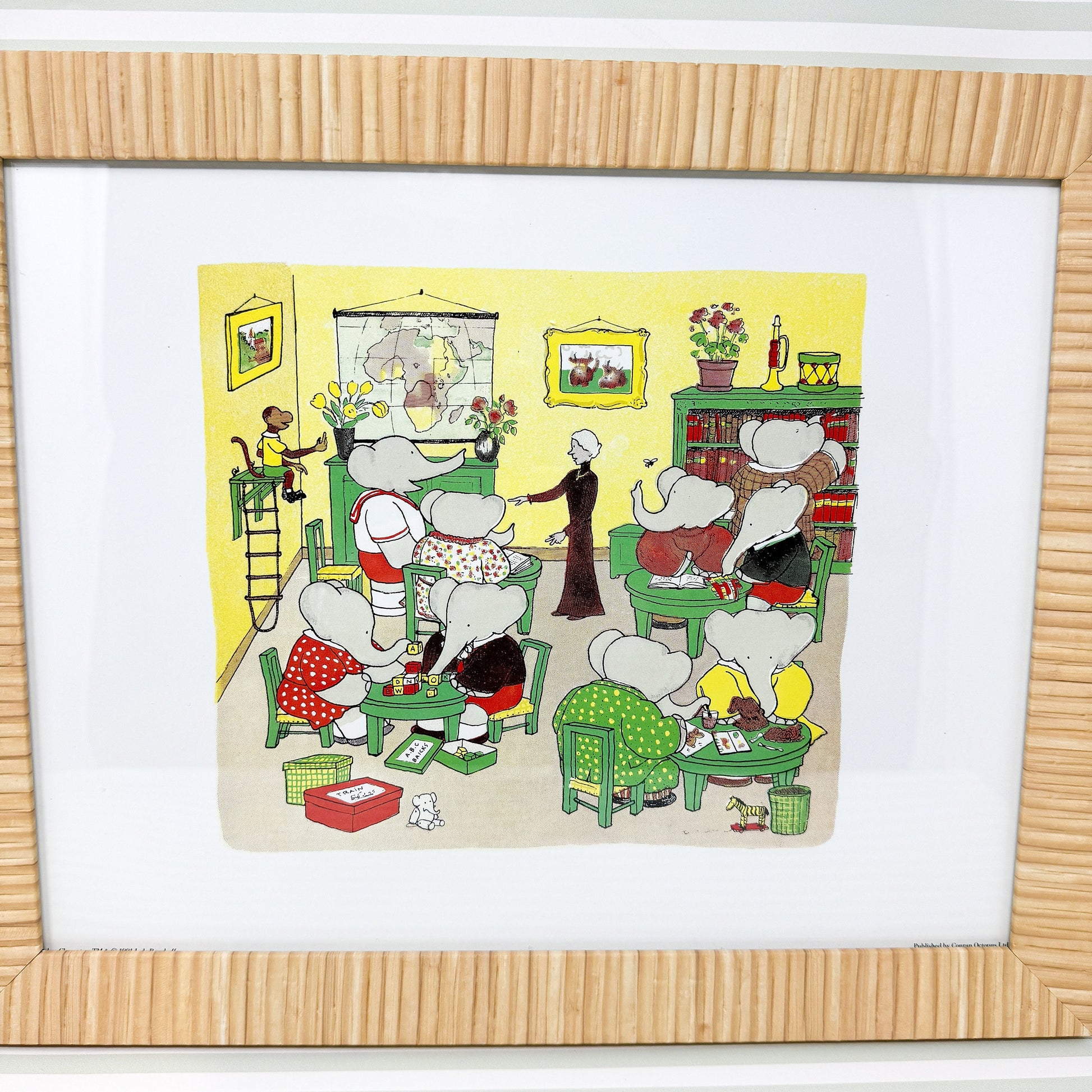 Vintage 11x14" Babar the Elephant Print